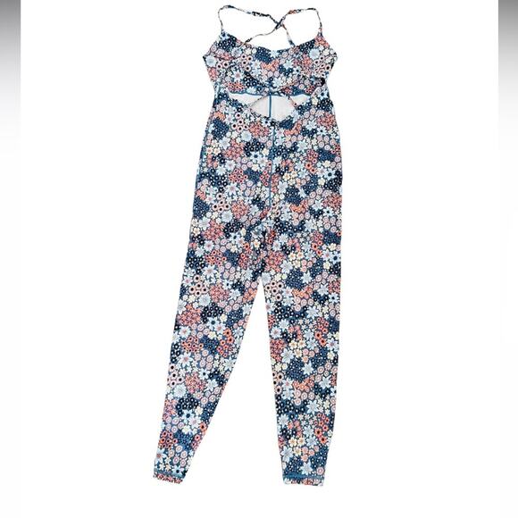 OFFLINE By Aerie Floral Hugger Jumpsuit Romper One Piece Size Large - Picture 5 of 7